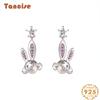 Танциз стерлингового серебра 925 пробы циркон серьги серьги-капли для женщин подарки на свадьбу