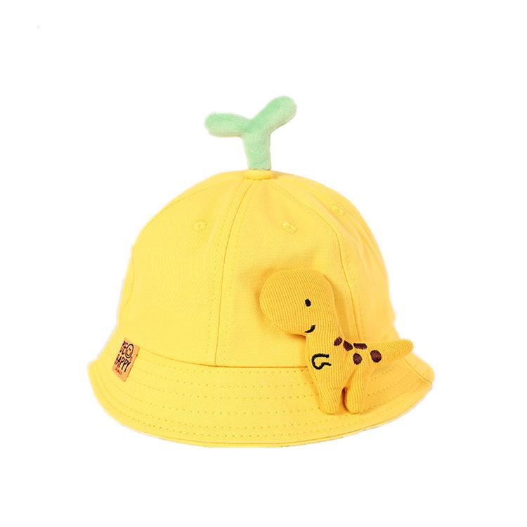 Cute Dinosaur Kids Baseball Cap Spring Summer Sun Protection Hat For Boys And Girls Baby Yellow Visor