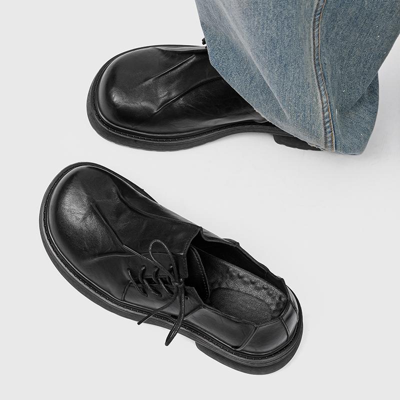 Модная мужская кожаная обувь дерби на толстой подошве Дизайнерские стили Вечеринка и работа Повседневный досуг и бизнес Взрослая обувь для костюма 38-46