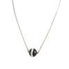 Les Trésors De Lily [P2556] - Designer Necklace 'Sissi' Black Ceramic Steel