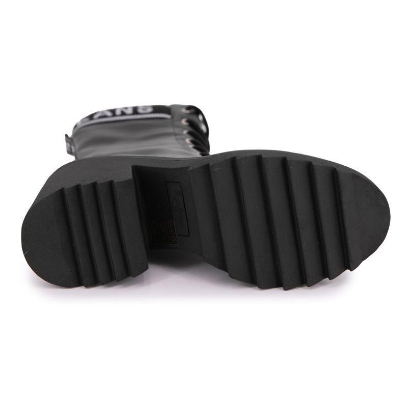 Черные ботильоны с логотипом Boss Женский PEPE JEANS