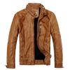Зимние мужские кожаные куртки повседневные мужские винтажные мотоциклетные куртки из искусственной кожи мужские мотопальто