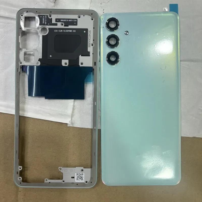 Полный корпус для Samsung Galaxy M55 5G M556 Крышка средней рамки Крышка задней панели Крышка задняя Ремонтные детали