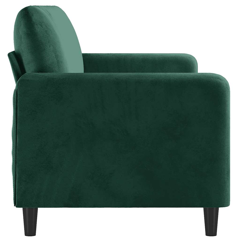 3 Seater Sofa Dark Green 180 cm Velvet