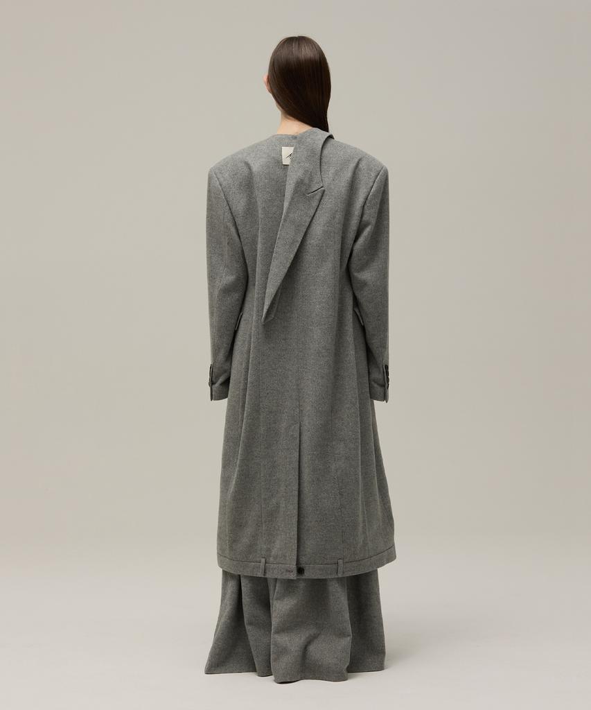 MMAM Signature Pants Detail Wool Coat