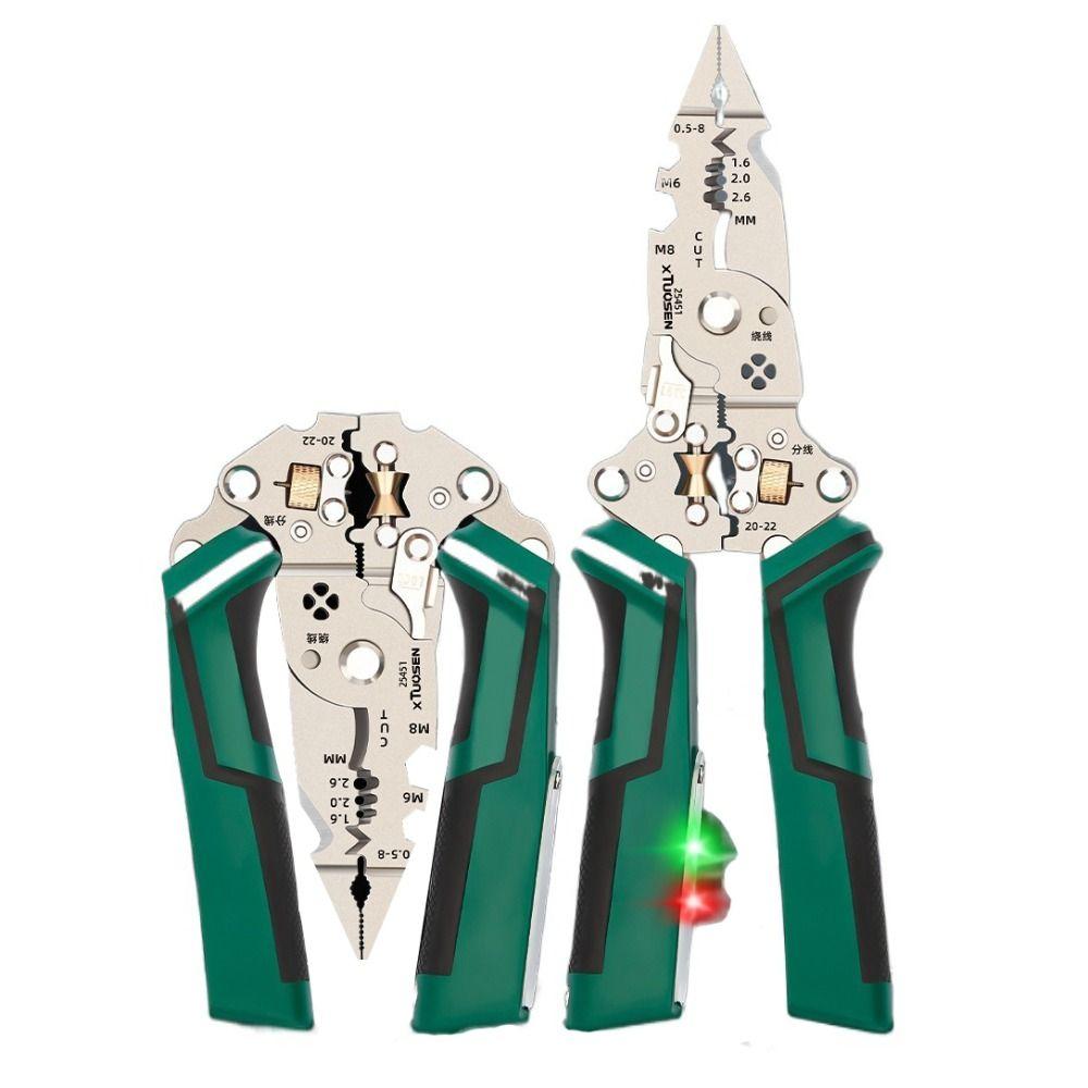 Складной тестер напряжения 10 в 1 функция Многофункциональный стриппер для проводов Использование электриком