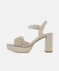 Сандалии Bijou x Knitting Design Heel Sandals PS33178 см [Randa] женские, кремово-белые 22,5