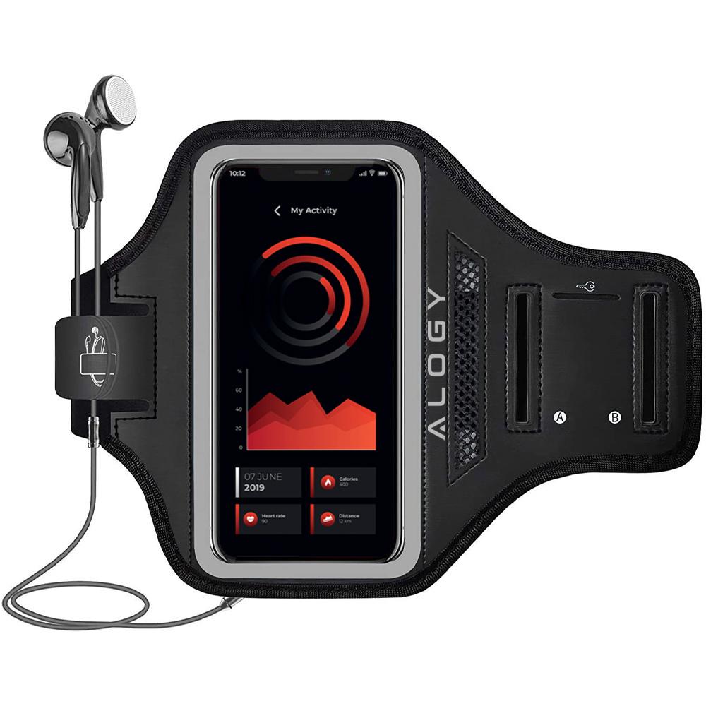 Etui Do Biegania Alogy Waterproof Sport Armband Wodoodporna Opaska Na Ramię Do Telefonu 6.7 Cali Czarna
