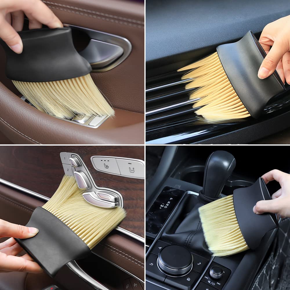 Automotive Interior Dust Car Cleaning Brush Soft Bristle Detail Brush Dusting Tool for Car Air Conditioning No Brush, Duster, Dashboard, Vents,