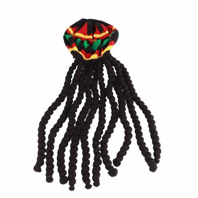 Дреды парик шапка дышащая вязаная шапка берет с длинным черным дреды парик для лета и зимы