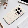 For Xiaomi 15 Ultra Case Small Flower Pattern Printing Straight Edge TPU Phone Back Cover
