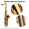 Bb Tenor Saxophone Sax Brass Body Gold Lacquered Surface Woodwind Instrument with Carry Case Gloves Cleaning Cloth