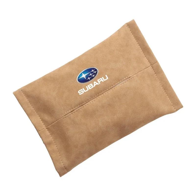 Suede Car Seat Back Hanging Paper Holder Armrest Box Tissue Bag for Subaru XV WRC WRX BRZ FORESTER IMPREZA LEGACY OUTBACK STI WW222