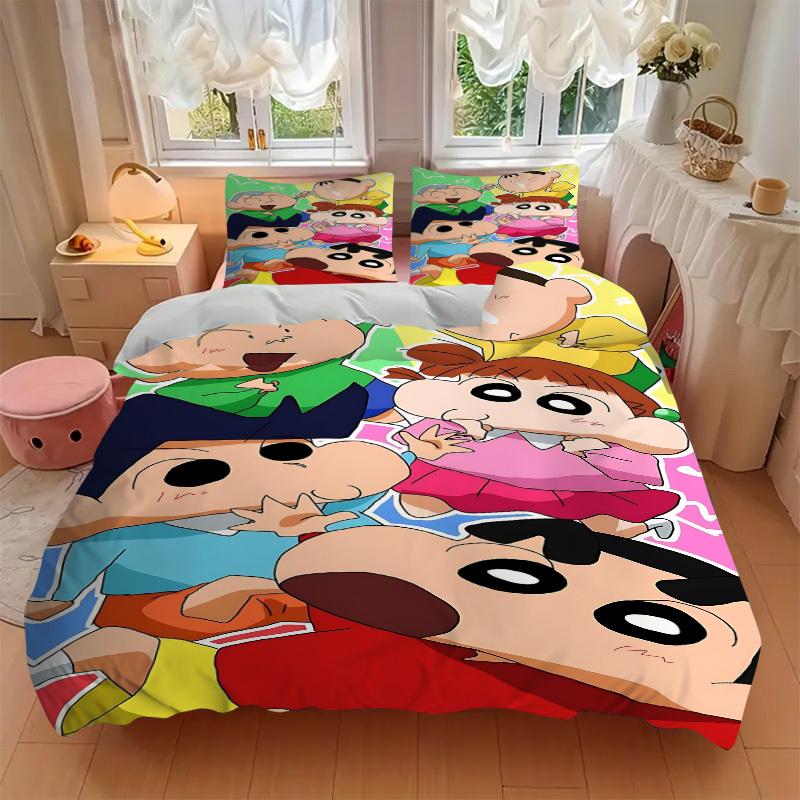 3pcs Crayon Shin-chan Duvet Cover Set - Includes 1 Duvet Cover and 1/2 Pillowcases (No Insert) yy251107184