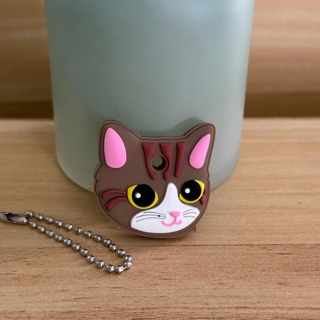 1&2 Pcs Cartoon Keychain Stitch Minnie Key Chains Spider Cartoon Man Cat Key Cover Caps Car Keychain Key Ring Holder Women