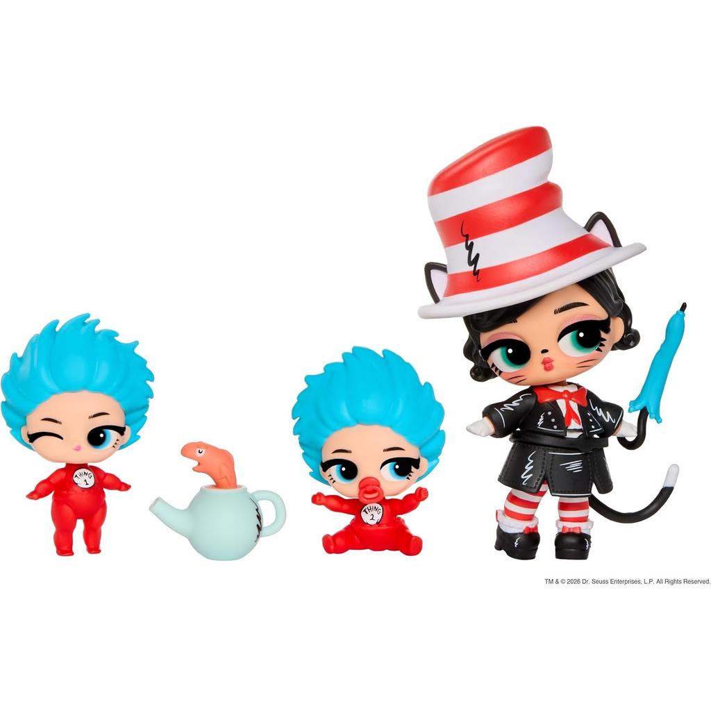 LOL Surprise Loves Dr. Seuss Tots – Play & Display, 7 surprises total – Collect all 4!