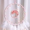 Pink Dream Catcher Vintage Wind Chime Hanging Ornament Home Decor Indian Natural Stone Tree Of Life Dream Catcher Wall Decor