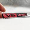 3D Zinc Alloy Logo V6 4WD Car Letters Rear Trunk Badge Sticker Emblem For Toyota Prado Land Cruiser 4Runner Auto Accessories EZ2