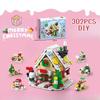 Рождественский НОВЫЙ 302 шт. Сборные блоки DIY Рождественская тематическая хижина машина Санта-Клаус Рождественская елка 6 в 1 Блок-комплект Украшение Модель Игрушка Мальчики Девочки Подарок
