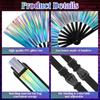33Cm Glitter Hand Fan With Cover Bag Bamboo Bone Kung Fu Fan Large Foldable Festival Party Fan Dancing Fan For Party Supplies