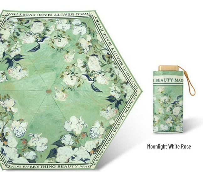 Зонт Know Мини Плоский Шестисложный Высококлассная Защита от УФ-лучей Двойного Назначения Солнцезащитный и Дождевой Зонт