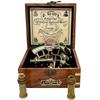 Brass Nautical Sextant German J Scott Replica with Hardwood Box Marine Instrument Celestial Telescope with Two Bauble Sighting Scope