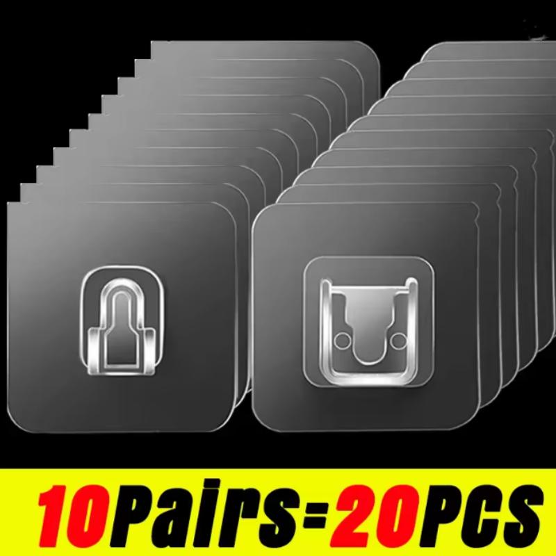 Двусторонние самоклеящиеся настенные крючки, прочные липкие прозрачные без следов, кухонные, для спальни, настенные крючки, держатели для хранения, оптом