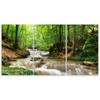 Three piece picture canvas print Waterfall Forest Stream Nature