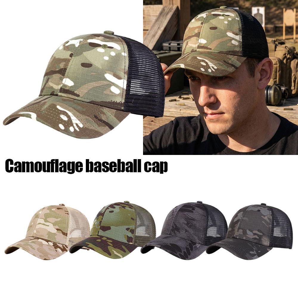 Уличные Бейсболки Регулируемая Кепка Snapback Сетчатая Кепка от Солнца Мужская Спортивная Кепка для Охоты, Пеших Прогулок, Кемпинга Дышащая Кепка для Защиты от Солнца