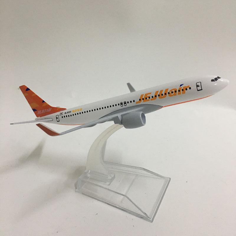 Jason Tutu 16cm Korea Jejuair Airlines Boeing 737 Model Airplane Diecast Metal 1/400 Scale Planes