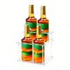 Step Shape 2 Tier Syrup Rack Acrylic Clear Syrup Organizer Syrup Bottle Holder  Restaurant Display