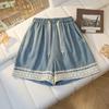 Shorts Women Summer Cotton Jeans Vintage Loose Large Size Casual Denim Wide Leg Pants Shorts