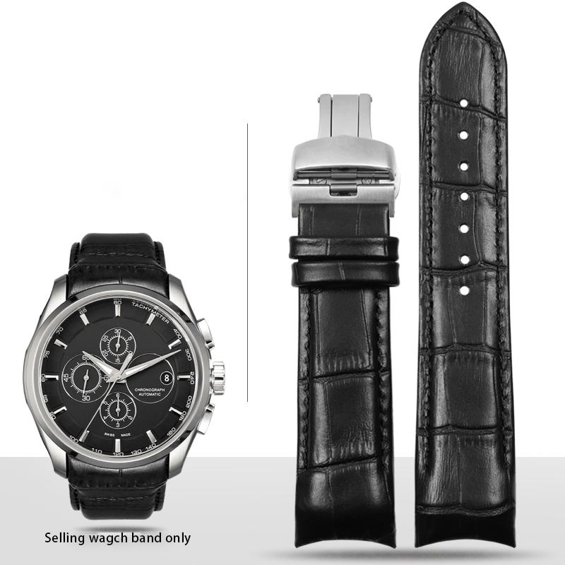 22 мм 23 мм 24 мм Изогнутый Кожаный Ремешок для Часов Для Tissot Часовой Ремень 1853 COUTURIER T035627A T035407A T035439 Мужской Ремешок