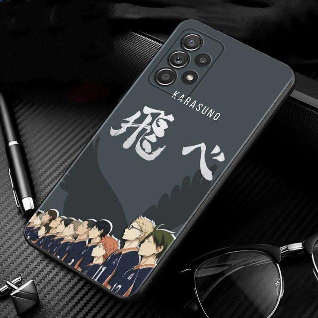 Чехол для Samsung Galaxy A51 A71 A41 A31 A11 A01 A72 A52 A42 A32 A22 A21s A02s A12 A02, черный чехол Haikyuu Hinata Attacks Anime