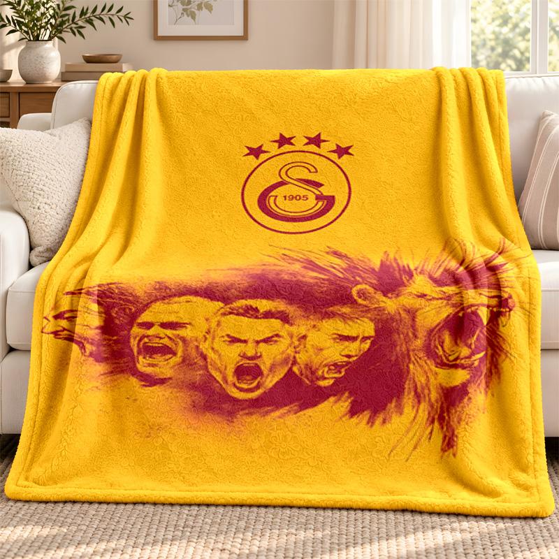 Galatasaray blanket Flannel Blanket Soft Cozy Plush Throw for Sofa Bed Lightweight Home Decoration Outdoor camping