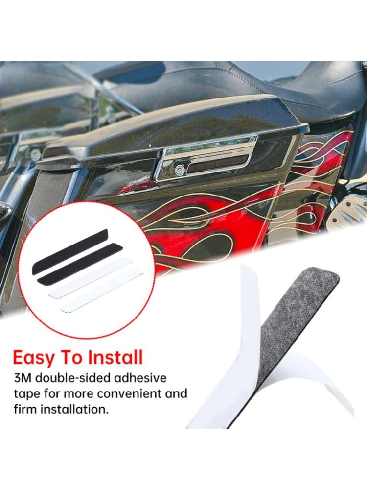 1 Pair Motorcycle Reflectors for Touring Road King Road-Glide Street-Glide 93-13 Motorbike Saddle Bag Latch Covers Trim