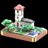 663 детали MOC Средневековая церковь с пейзажем Замок Строительные блоки Рождественские Вдохновляет Инновационный дизайн Сделай сам Для творческих Подарок