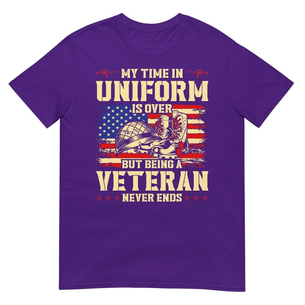 My Time In Uniform Is Over But Being A Veteran Never Ends TShirt