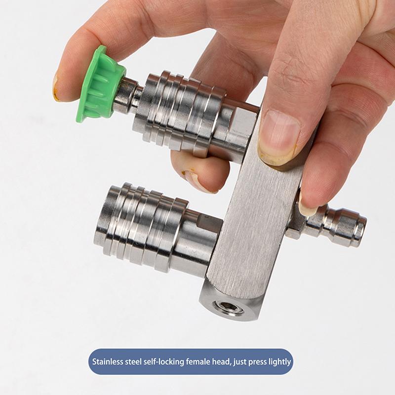 Двойной адаптер-насадка для автомобиля, быстросъемный, фитинг для двойного распыления, вращающиеся насадки, автоматическая мойка высокого давления, пистолет, инструменты для чистки автомобиля