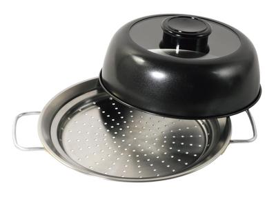Пароварка Pearl Metal Easy Steamer с сковородой для жарки в китайском стиле, 24–26 см, HC-589