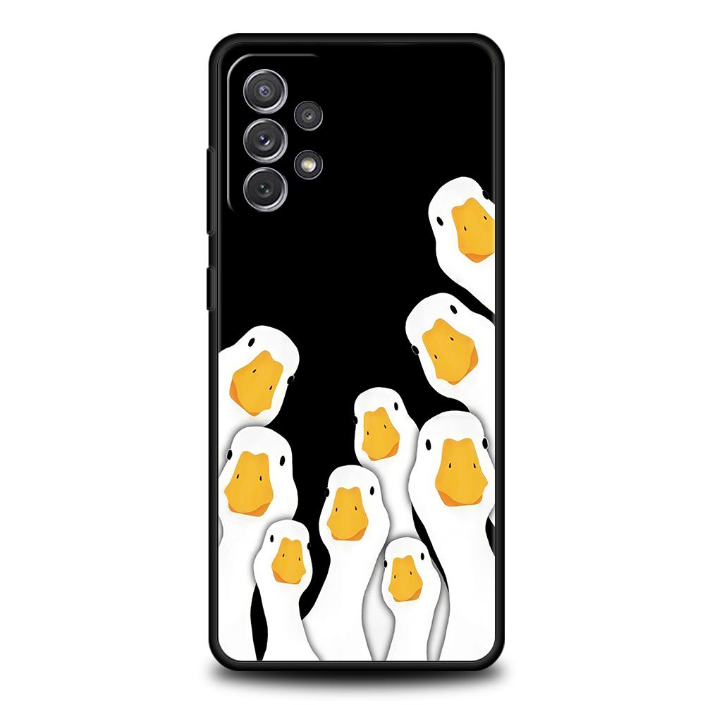 Чехол для телефона с рисунком утки для Samsung A24 A12 A14 A32 A50 A70 A20E A20S A10 A10S A22 A30 A40 A34 A54 A42 A52 5G A02S A04s A72