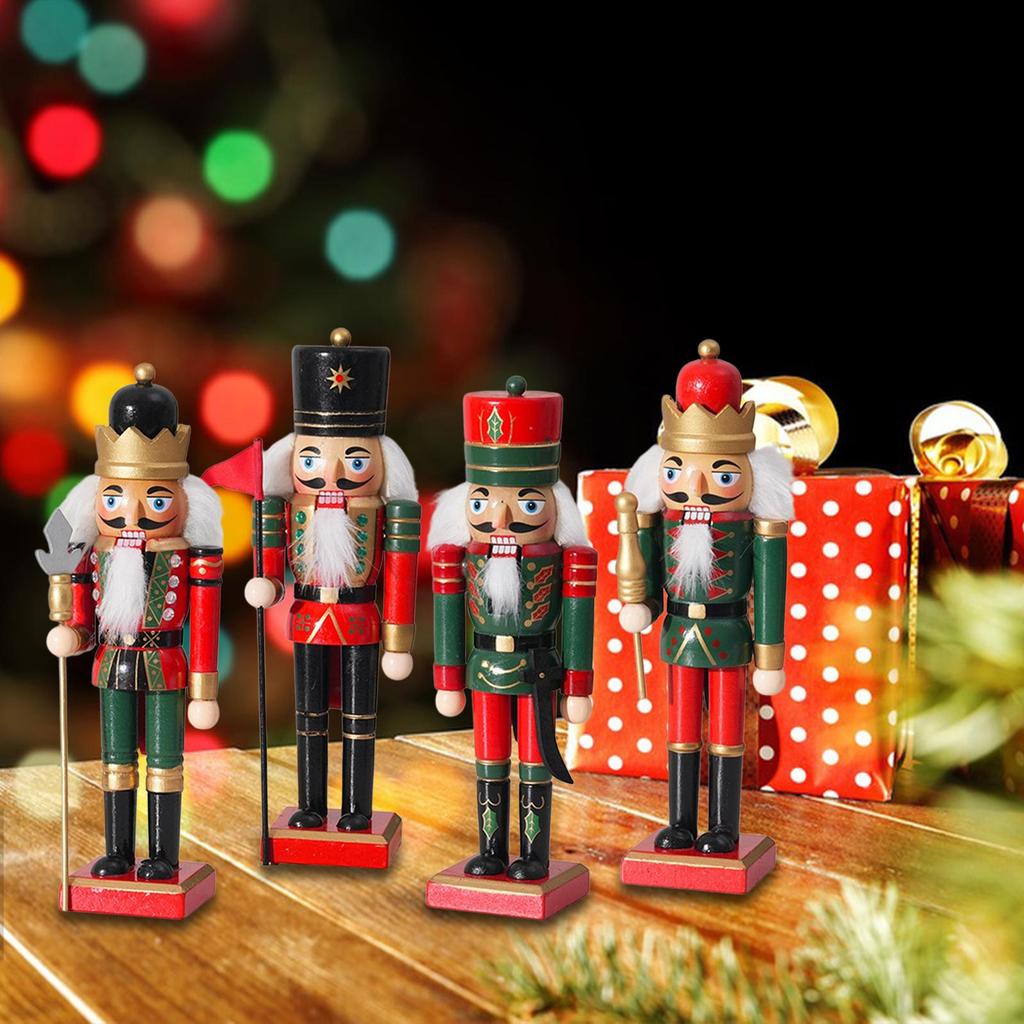 Christmas Decorative Nutcracker Figurine Crafts for Shelves Home Xmas Gift