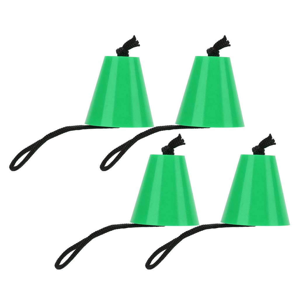 4pcs Scupper Plug Kit with Lanyard Flexible Silicone Drain Holes Stopper Bung Universal for Kayaks CanoesGreen
