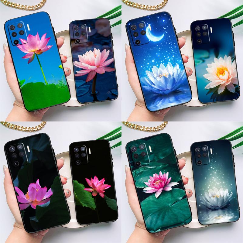 Летний чехол Lotus для OPPO A74 A93 A83 A91 A53S A9 A5 A31 A53 2020 A15 A16 A1K A52 A72 A94 A54, чехол