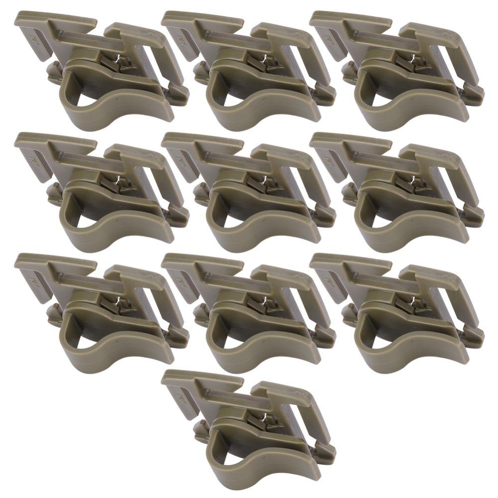 10 Pcs Lightweight Hydration Tube Clips Adjustable Water Tube Clip Durable Backpack Buckle  Outdoor
