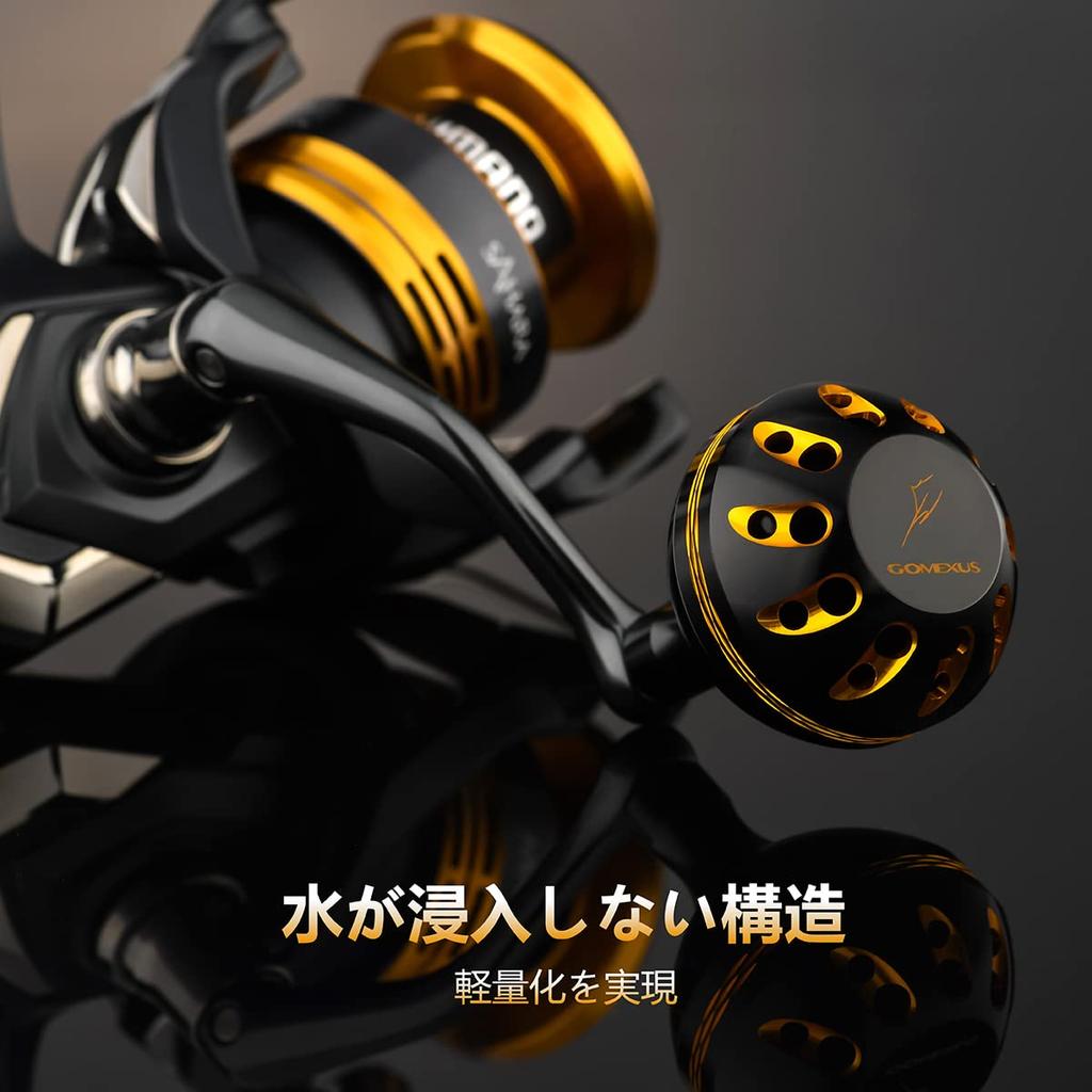 Gomexus 35mm Power Reel Handle Knob for Daiwa Type S Shimano Type 16 Certate 3012H 17 Sahara 4000XG Aluminum A,