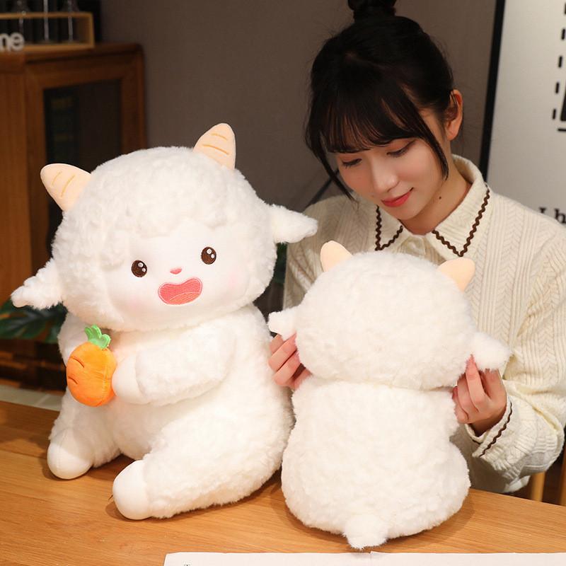 Articulated Plush Lamb Toy With Movable Joints Stuffed Animal Doll Kids For
