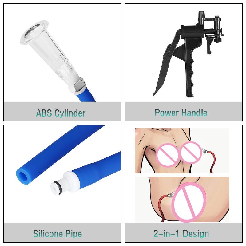 Женский ручной клиторальный насос, вакуумный насос, набор для сосания, акриловый цилиндр, соска, влагалище, присоска, принадлежности для эротического секса для взрослых