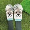 Schnauzer Designed Golf Club Headcover Soft and Durable Golf Knitted Sock Covers  for Driver