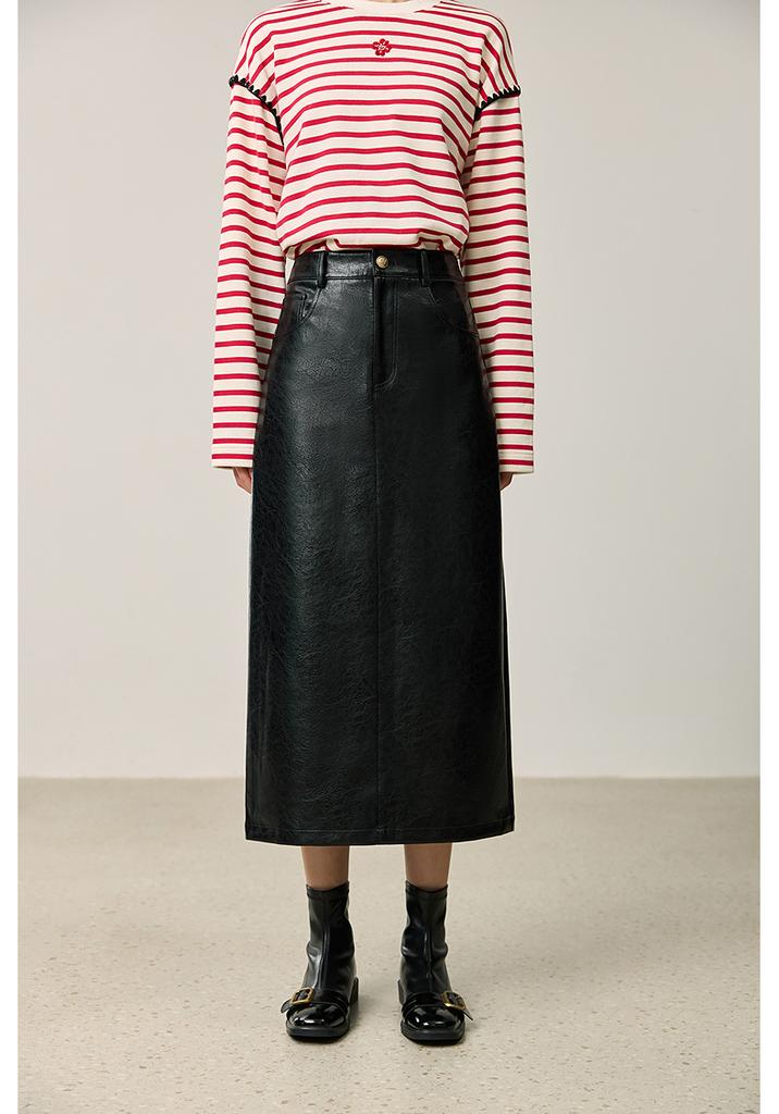 LILY Retro Casual Straight Tube Skirt